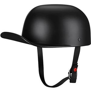 Motorcycle Skull Cap Halve Helm, Volwassenen Mode Licht Open Gezicht Baseball Cap Helm DOT Goedgekeurde Mannen en Vrouwen Retro Half Overdekte Helm voor Cruiser Bromfiets Chopper Decoration
