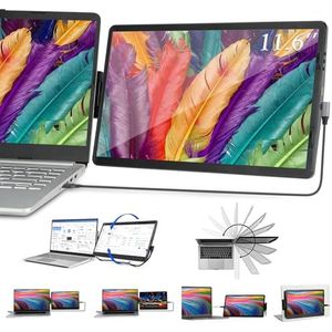 Draagbare laptopmonitorverlenger, mini-game-monitor 11,6 inch draaibaar computerdisplay USB C HDMI-voeding monitor, 178° scherm oogverzorging, externe monitor voor laptop, pc, telefoon, Mac Xbox PS4
