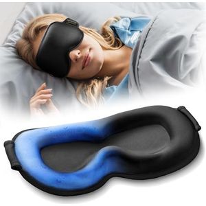 3D-verkoelend slaapmasker, verduistering-gel oogmasker voor koud kompressen, verkoelend gewogen oogmasker om te slapen, nul oogdruk, ijskoud pakket, koud kompres voor gezwollen ogen, FSA HSA komt in