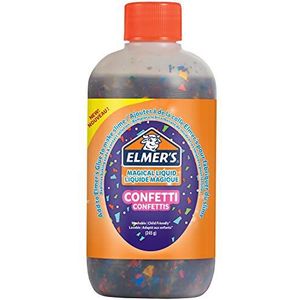 Elmer's confetti slijmactivator | uitwasbare en kindvriendelijke slijmactivator met tovervloeistof | fles van 245 g | geweldig om slijm mee te maken