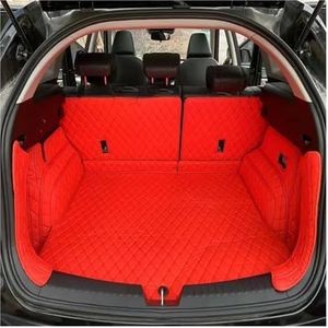 Kofferbakbeschermer Lederen Kofferbakmat Voor Hyundai Voor Palisade 2021-2023 Volledige Dekking Auto-interieuraccessoires Antislip Waterdicht Auto Kofferbakmatten(Wine red b)