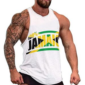 100% Pride JAMAICA Heren Tank Top Grafische Mouwloze Bodybuilding Tees Casual Strand T-Shirt Grappige Gym Spier