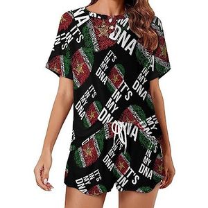 It's In My DNA Suriname vlag mode 2 stuks dames pyjama sets korte mouw nachtkleding zachte loungewear stijl-7