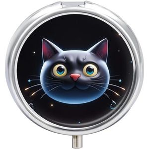 Ronde pillendoos 3 compartimenten draagbare medicijnpillendoos één maat pillendoos voor zakpillenorganisator en vitaminecontainers voor reizen