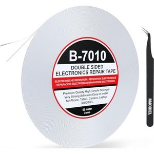 MMOBIEL - Dubbelzijdige Zelfklevende Tape - Wit - 2mm x 50m - Acryllijm