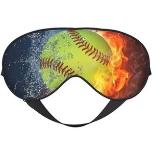 CRJSYCBYB Softbal Gedrukt Zacht Oogmasker Slapen Oogmasker Reizend Oogmasker
