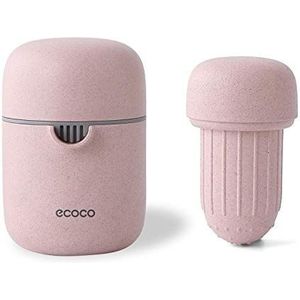 Meiyijia Handmatige Citroenknijper Citrus Oranje Juicer BPA- Gratis Vaatwasserveilig, Hand Juicer,Fruit Squeezer Presser met Container & Filter Bag (Roze)