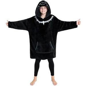 Marvel Hoodies voor jongens, fleece oversized deken hoodie Avengers cadeaus voor jongens (Black Panther)
