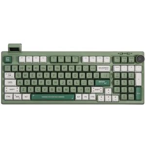 QPSJXN RT100 97 toetsen 95 procent mechanisch toetsenbord gemonteerd met Bluetooth 5.0 2,4 g draadloze en bekabelde connectiviteit (groen)