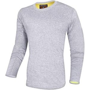 Bikers Gear Motorshirt Kevlar - Beschermend motorshirt Gepantserd Shirt Heavy GSM Dupont™ Kevlar® Aramide met beschermende Ce motorpantser, Grijs, XL