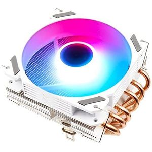 Argb CPU Radiatorventilator Low Profiler Cooler PWM 4PIN 13 0W LGA 1150 1151 1155 1156 1200 1366 2011 V3 X79 X99 AM3 AM4 Ultra Slim RGB (Blade Color : White ARGB)