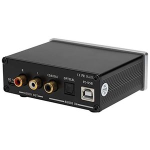 DAC-decoder, Mini-aanpassing van Hoog/laag Geluid Draagbare Audiodecodering met Ondersteuning voor Hoofdtelefoonversterker voor 3,5 Mm Hoofdtelefoon (Zilver)