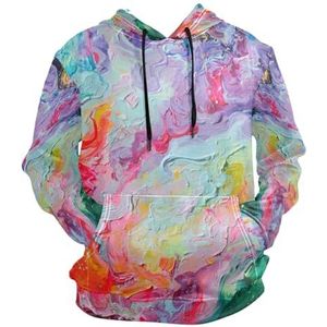 KAAVIYO Rendering Kleurrijke Draw Art Hoodies Pullover Hooded Sweatshirts 3D Print voor Tieners Jongens Mannen met Ontwerpen (Gezondheid Stof), Patroon, XXL