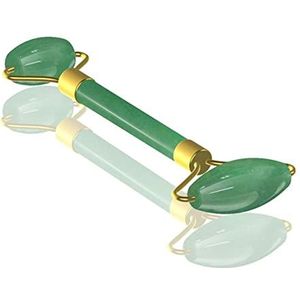 Kristallen roller en draagbare kalebas set voor massage groene jade roller natuurlijk avontuur steen schoonheid accessoire 1 stuk (kleur: type D)