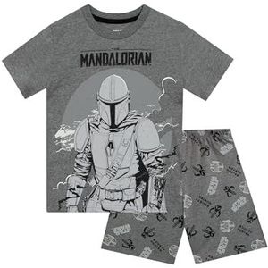 Star Wars Pyjama's voor Jongens | De Mandalorian Korte Pyjama Set voor Kinderen | Korte Katoenen Pyjama's voor Jongens | Grijs 146