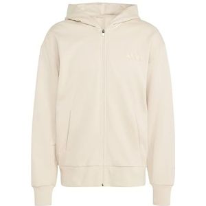 adidas Hombre ALL SZN FLEECE FULL ZIP HOODIE, Crystal Linen, XS