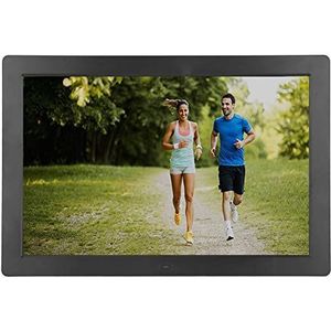 WiFi Slimme Fotolijst, 15 Inch Digitale Fotolijst, 1280x800 Full HD LED-display, Diavoorstelling, Muziek, Film, Video, Weersvoorspelling, Automatische Rotatie, Kalender, Wandmontage(EU)