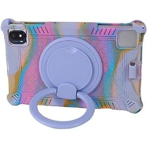Compatibel Met TCL 10 Tab Max 4G 10.36 ""/Tab 10S 10L 10.1"" Case Soft Silicon Bescherm Shell Tablet Stand Funda Cover(Color:Colourful Purple,Size:For TCL Tab 10S)