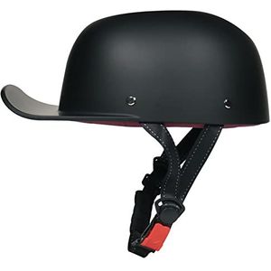 Motorhelm, For heren Vintage helm Duitse stijl fiets cruiser chopper scooter bromfiets ATV helmen H,XL=59-60cm(C,L=5758cm)
