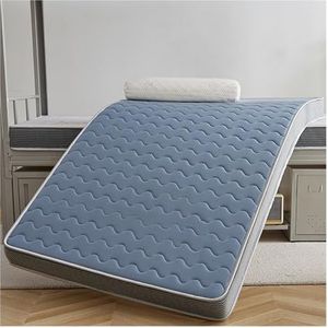 Matras Van Volledige Grootte, Natuurlijke Latexmatras, Hoogelastisch Traagschuimmatras, Stapelbedmatras For Studentenslaapzaal, Ergonomisch, Stevig, Comfortabel En Ademend (Color : Blue, Size : 120*