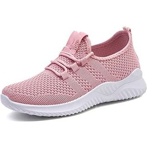 CCAFRET Dames hardloopschoenen Women Leisure Outdoor Sneakers Mesh Soft Bottom Casual Lightweight Comfortable Walking Shoes Breathable Mom Fall Knitted Shoes (Size : 39 EU)