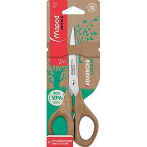 Maped - schaar geavanceerd WOOD 17 cm - symmetrisch - bruin