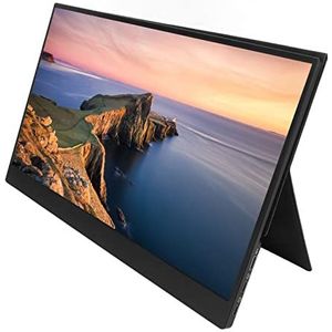 IPS Draagbare Monitor, 1920 X 1080 Resolutie Computerscherm 14 Inch 178 Graden 100-240 V voor Pc (EU-stekker)