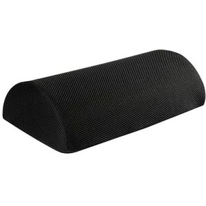 Ergonomische Voeten Kussen Ontspannen Kussen Halfcirkel Voetsteun Pad Langzame Rebound Leg Pad Kantoor Ottomaanse Voetsteun Massage Ondersteuning (A: Zwart)