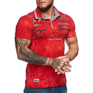 Mannen poloshirt met V-hals en knoopsluiting | korte mouwen T-shirt voor mannen tot 5XL | katoenen hemd in Camp Vlnt Design | shirt met kraag en geborduurd