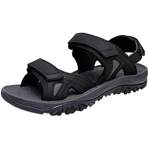 EKsma Sportsandalen voor heren, zomer, sportsandalen, lichte trailwandeling, casual sandalen, waterschoenen, strandschoenen, Zwart, 39 EU