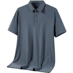 Mannen Zomer Solid Plus Size Polos Shirt Mannen Business Casual Shirts Mannelijke Klassieke Golf T-Shirt, Gray9, S