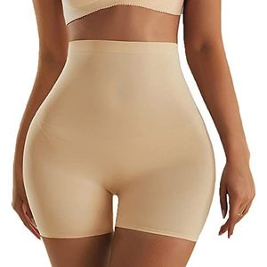 Gevoerde onderbroek, push-up, billen, versteviger, hip shaper, figuurvormende broek, korset, shapewear, Beige, L