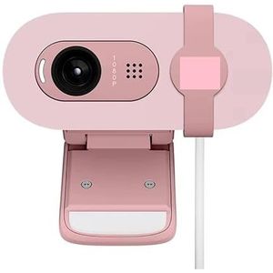 90 HD 1080p webcam met automatische lichtregeling, geïntegreerde privacysluiter en ingebouwde microfoon(Pink)