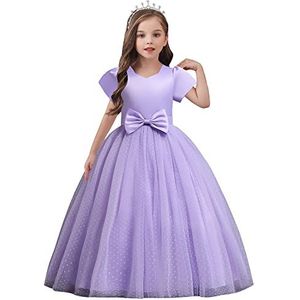 Baixia Mooie kinderen bloemenmeisje jurken voor bruiloft baljurk bruidsmeisje jurk meisjes bruiloft partij bloem meisje jurk, Lila, 7-8 jaar