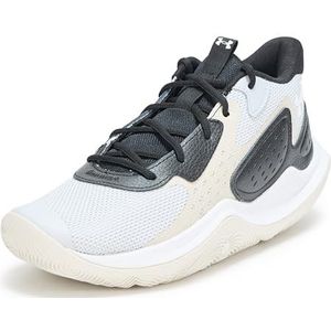 Under Armour Uniseks Jet '23 sneakers, 014 Halo Grijs Zwart Wit, 46/47 EU