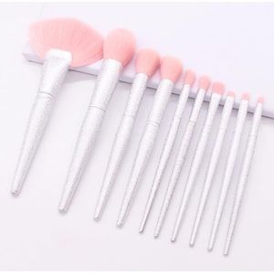 MQPALZKD Set van 10 scrub-make-upborstels, volledige set schoonheidstools for poederoogschaduw