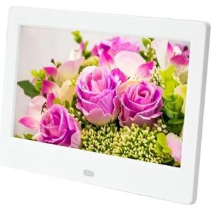 7inch HD LED Digitaal Fotolijst Elektronisch Fotoalbum Ondersteuning USB/MMC/SD/MS Kaart 800 * 480 Desktop Elektronisch Album For Vrienden Multifunctioneel(White)