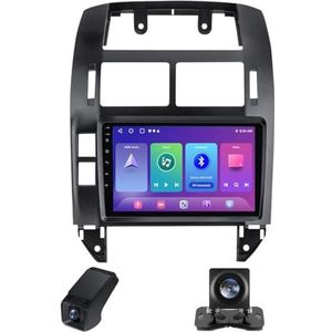 Android13 Autoradio geldt voor Volkswagen Polo Mk4 IV 4 2001-2009 9inch Touchscreen Autoradio met Wireless Carplay Android Auto Navi GPS Bluetooth RDS Radio+Telecamera Achterkant(B,NF-2)