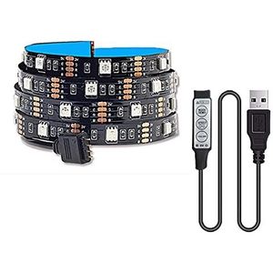 HHF Ledstrips 5M RGB LED Strip USB 5050 Infrarood Flexibele lamp DC5V Luces LED Licht for Woonkamer TV Achtergrondverlichting Decor Neon Light (Kleur : USB 3KEY Control)