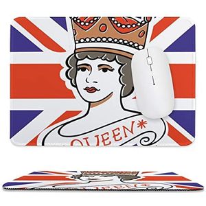Queen of the UK Leuke muismat antislip rubberen basis bureaumat met gestikte randen voor kantoor laptop computer