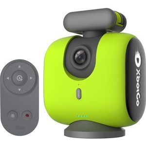 XbotGo Chameleon AI Auto Sports Action Camera - 4K 60FPS Voetbalcamera en Basketbal Tracking Camera voor teamsporten, Live Streaming, Geen Abonnement, Werkt met iOS & Android (Citroengroen)