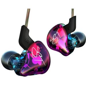 Yinyoo KZ ZST Kleurrijke Hybride Balansarmatuur met Dynamische In-ear Oortelefoon 1BA+1DD Hifi Headset (Paars, Geen mic)