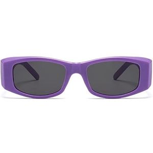GALSOR Amerikaanse stijl oogverblindende snoep gekleurde zonnebril punk hiphop wandelbril (kleur: paars, maat: gratis maat)