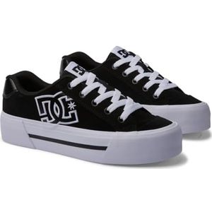 DC Shoes Chelsea plateau sneakers voor dames, Zwart Wit, 42.5 EU