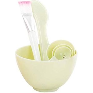4 Stuks/set Facial Borstel Kom Lepel Cosmetica Diy Beauty Tool Make Up Gereedschap Supply Huishoudelijke Professionele Salon Groen