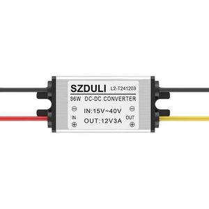 24V naar 12V DC power converter 24V naar 12V monitoring power module 24V down 12V auto spanning regelaar (kleur: 24V tot 12V 3A 36W)