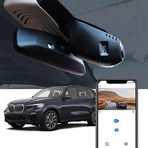 FITCAMX Dash Cam Compatibel met BMW X5 2022 2021 2020 2019 Xdrive50i 40i M50i Sdrive40i (Model B), WiFi geïntegreerde autorecorder, 4K UHD-video, botsingsdetectie, 64GB-kaart