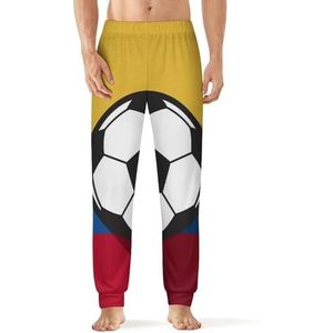 Colombia Voetbal Voetbal Vlag Mannen Pyjama Broek Zachte Lounge Bottoms Met Pocket Slaap Broek Loungewear