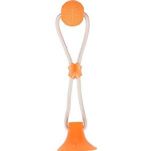 Flamingo Pet Products - Speelgoed met zuignap en bal. Productlijn ZUKI, kleur oranje