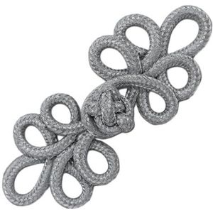 Chinese knopen knopen Knopen knopen Naai op sluitingen for traditionele Cheongsam sjaals vest truien kostuums decors schoenen(Silver)